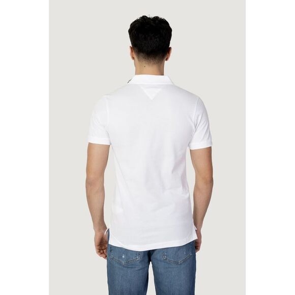 Tommy Hilfiger Jeans White Cotton Polo Men's Shirt - Picture 3 of 5